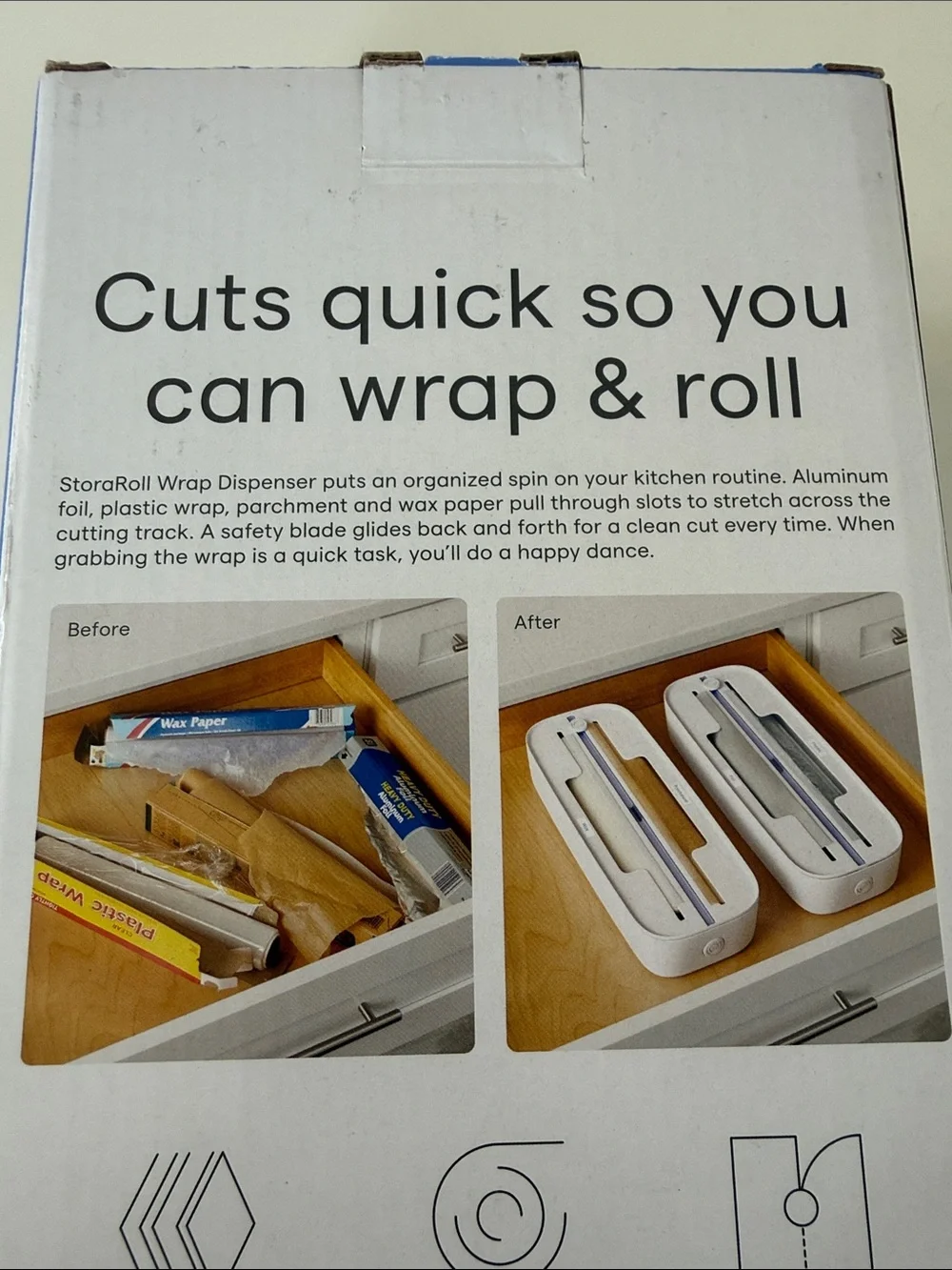 youCopia StoraRoll Wrap Dispenser - White NEW